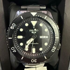 NIB Seiko 5 Sports Automatic Black Watch